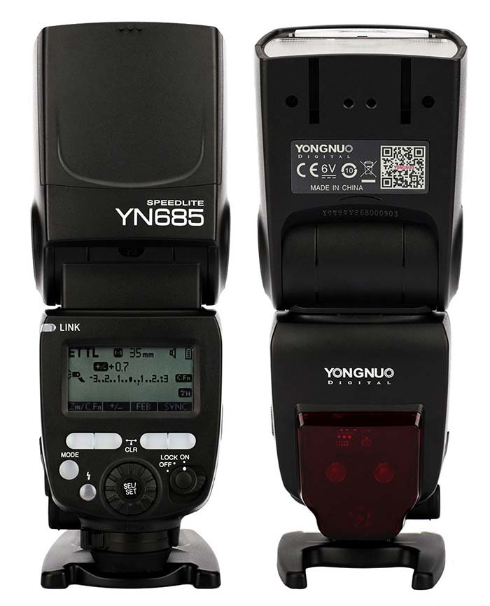 Flash YN685 front and back