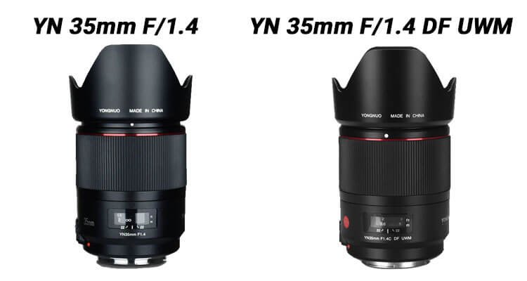 comparison between the YN35mm f/1.4 and the YN35mm F/1.4 DF UWM